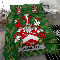 Irish Armorer Coat of Arms Family Crest Ireland Bedding Set Irish National Tartan Irish County Bedding Set Duvet Covers