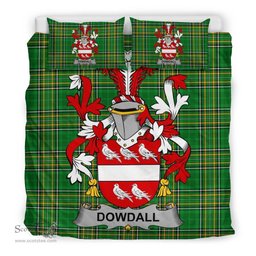 Irish Dowdall Coat of Arms Family Crest Ireland Bedding Set Irish National Tartan Irish County Bedding Set Duvet Covers