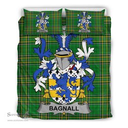 Irish Bagnall Coat of Arms Family Crest Ireland Bedding Set Irish National Tartan Irish County Bedding Set Duvet Covers