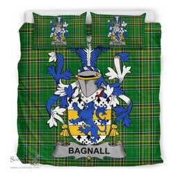 Irish Bagnall Coat of Arms Family Crest Ireland Bedding Set Irish National Tartan Irish County Bedding Set Duvet Covers