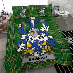 Irish Bagnall Coat of Arms Family Crest Ireland Bedding Set Irish National Tartan Irish County Bedding Set Duvet Covers