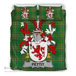 Irish Pettit Coat of Arms Family Crest Ireland Bedding Set Irish National Tartan Irish County Bedding Set Duvet Covers