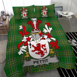 Irish Pettit Coat of Arms Family Crest Ireland Bedding Set Irish National Tartan Irish County Bedding Set Duvet Covers