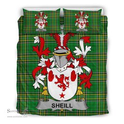 Irish Sheill or O'Sheil Coat of Arms Family Crest Ireland Bedding Set Irish National Tartan Irish County Bedding Set Duvet Covers