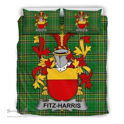 Irish Fitz-Harris Coat of Arms Family Crest Ireland Bedding Set Irish National Tartan Irish County Bedding Set Duvet Covers