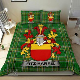 Irish Fitz-Harris Coat of Arms Family Crest Ireland Bedding Set Irish National Tartan Irish County Bedding Set Duvet Covers