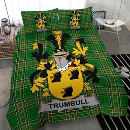 Irish Trumbull or Turnbull Coat of Arms Family Crest Ireland Bedding Set Irish National Tartan Irish County Bedding Set Duvet Covers