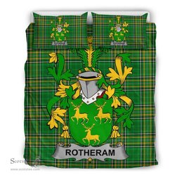 Irish Rotheram Coat of Arms Family Crest Ireland Bedding Set Irish National Tartan Irish County Bedding Set Duvet Covers
