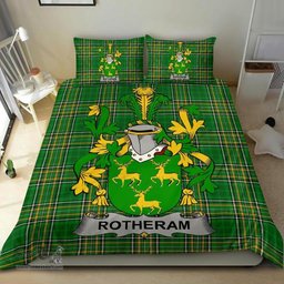 Irish Rotheram Coat of Arms Family Crest Ireland Bedding Set Irish National Tartan Irish County Bedding Set Duvet Covers