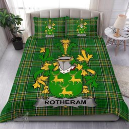 Irish Rotheram Coat of Arms Family Crest Ireland Bedding Set Irish National Tartan Irish County Bedding Set Duvet Covers