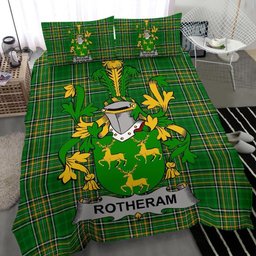 Irish Rotheram Coat of Arms Family Crest Ireland Bedding Set Irish National Tartan Irish County Bedding Set Duvet Covers