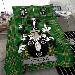 Irish Strong Coat of Arms Family Crest Ireland Bedding Set Irish National Tartan Irish County Bedding Set Duvet Covers