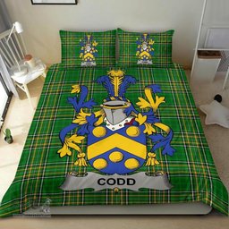 Irish Codd Coat of Arms Family Crest Ireland Bedding Set Irish National Tartan Irish County Bedding Set Duvet Covers