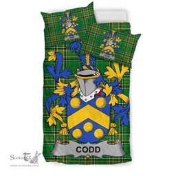 Irish Codd Coat of Arms Family Crest Ireland Bedding Set Irish National Tartan Irish County Bedding Set Duvet Covers