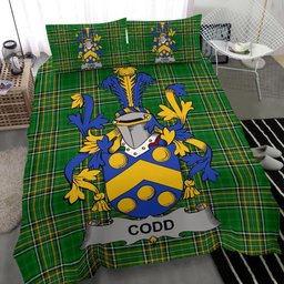 Irish Codd Coat of Arms Family Crest Ireland Bedding Set Irish National Tartan Irish County Bedding Set Duvet Covers