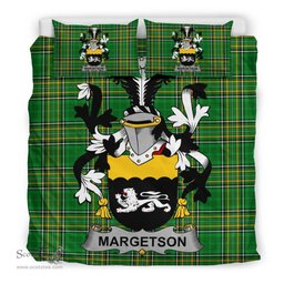 Irish Margetson Coat of Arms Family Crest Ireland Bedding Set Irish National Tartan Irish County Bedding Set Duvet Covers