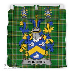 Irish Moroney or O'Moroney Coat of Arms Family Crest Ireland Bedding Set Irish National Tartan Irish County Bedding Set Duvet Covers