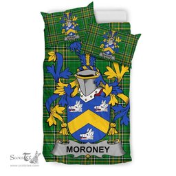 Irish Moroney or O'Moroney Coat of Arms Family Crest Ireland Bedding Set Irish National Tartan Irish County Bedding Set Duvet Covers