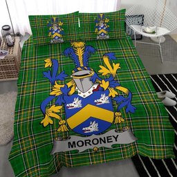 Irish Moroney or O'Moroney Coat of Arms Family Crest Ireland Bedding Set Irish National Tartan Irish County Bedding Set Duvet Covers