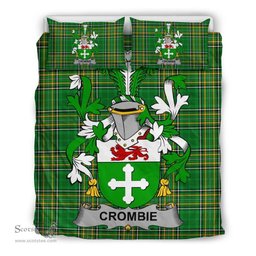 Irish Crombie Coat of Arms Family Crest Ireland Bedding Set Irish National Tartan Irish County Bedding Set Duvet Covers