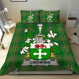 Irish Crombie Coat of Arms Family Crest Ireland Bedding Set Irish National Tartan Irish County Bedding Set Duvet Covers