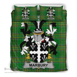 Irish Marbury or Maybery Coat of Arms Family Crest Ireland Bedding Set Irish National Tartan Irish County Bedding Set Duvet Covers