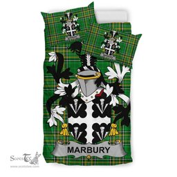 Irish Marbury or Maybery Coat of Arms Family Crest Ireland Bedding Set Irish National Tartan Irish County Bedding Set Duvet Covers