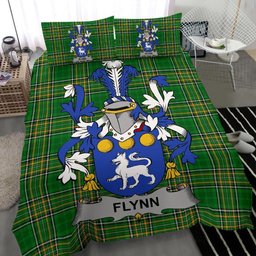 Irish Flynn or O'Flynn Coat of Arms Family Crest Ireland Bedding Set Irish National Tartan Irish County Bedding Set Duvet Covers