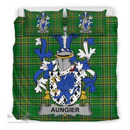 Irish Aungier Coat of Arms Family Crest Ireland Bedding Set Irish National Tartan Irish County Bedding Set Duvet Covers