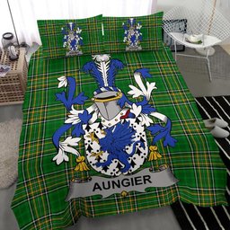Irish Aungier Coat of Arms Family Crest Ireland Bedding Set Irish National Tartan Irish County Bedding Set Duvet Covers