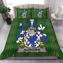 Irish Aungier Coat of Arms Family Crest Ireland Bedding Set Irish National Tartan Irish County Bedding Set Duvet Covers