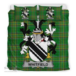 Irish Whitfield Coat of Arms Family Crest Ireland Bedding Set Irish National Tartan Irish County Bedding Set Duvet Covers