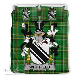 Irish Whitfield Coat of Arms Family Crest Ireland Bedding Set Irish National Tartan Irish County Bedding Set Duvet Covers