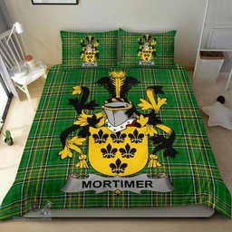 Irish Mortimer Coat of Arms Family Crest Ireland Bedding Set Irish National Tartan Irish County Bedding Set Duvet Covers