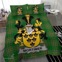 Irish Mortimer Coat of Arms Family Crest Ireland Bedding Set Irish National Tartan Irish County Bedding Set Duvet Covers