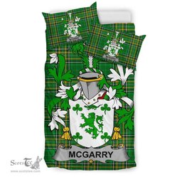 Irish McGarry or Garry Coat of Arms Family Crest Ireland Bedding Set Irish National Tartan Irish County Bedding Set Duvet Covers
