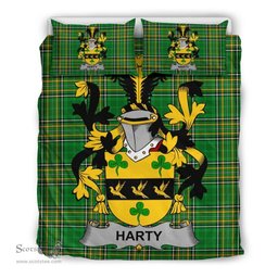 Irish Harty or O'Haherty Coat of Arms Family Crest Ireland Bedding Set Irish National Tartan Irish County Bedding Set Duvet Covers
