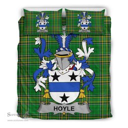 Irish Hoyle or McIlhoyle Coat of Arms Family Crest Ireland Bedding Set Irish National Tartan Irish County Bedding Set Duvet Covers