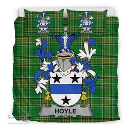 Irish Hoyle or McIlhoyle Coat of Arms Family Crest Ireland Bedding Set Irish National Tartan Irish County Bedding Set Duvet Covers