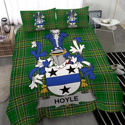 Irish Hoyle or McIlhoyle Coat of Arms Family Crest Ireland Bedding Set Irish National Tartan Irish County Bedding Set Duvet Covers