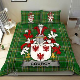 Irish Courcy (de) Lord Kingsale Coat of Arms Family Crest Ireland Bedding Set Irish National Tartan Irish County Bedding Set Duvet Covers