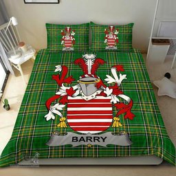 Irish Barry Coat of Arms Family Crest Ireland Bedding Set Irish National Tartan Irish County Bedding Set Duvet Covers