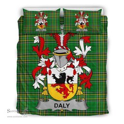 Irish Daly or O'Daly Coat of Arms Family Crest Ireland Bedding Set Irish National Tartan Irish County Bedding Set Duvet Covers