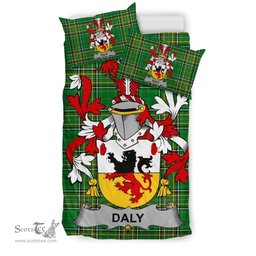 Irish Daly or O'Daly Coat of Arms Family Crest Ireland Bedding Set Irish National Tartan Irish County Bedding Set Duvet Covers