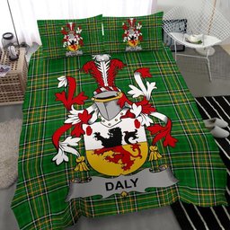 Irish Daly or O'Daly Coat of Arms Family Crest Ireland Bedding Set Irish National Tartan Irish County Bedding Set Duvet Covers