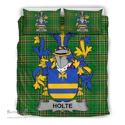 Irish Holte or Holt Coat of Arms Family Crest Ireland Bedding Set Irish National Tartan Irish County Bedding Set Duvet Covers