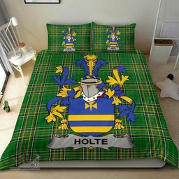 Irish Holte or Holt Coat of Arms Family Crest Ireland Bedding Set Irish National Tartan Irish County Bedding Set Duvet Covers