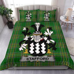 Irish Stafford Coat of Arms Family Crest Ireland Bedding Set Irish National Tartan Irish County Bedding Set Duvet Covers
