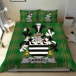 Irish Carrell Coat of Arms Family Crest Ireland Bedding Set Irish National Tartan Irish County Bedding Set Duvet Covers