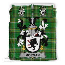 Irish Morgan Coat of Arms Family Crest Ireland Bedding Set Irish National Tartan Irish County Bedding Set Duvet Covers